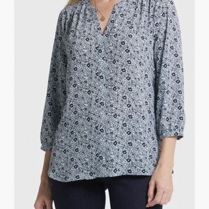 NYDJ Floral button up blouse